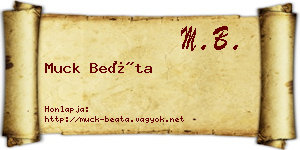 Muck Beáta névjegykártya