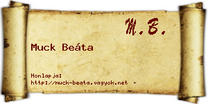 Muck Beáta névjegykártya